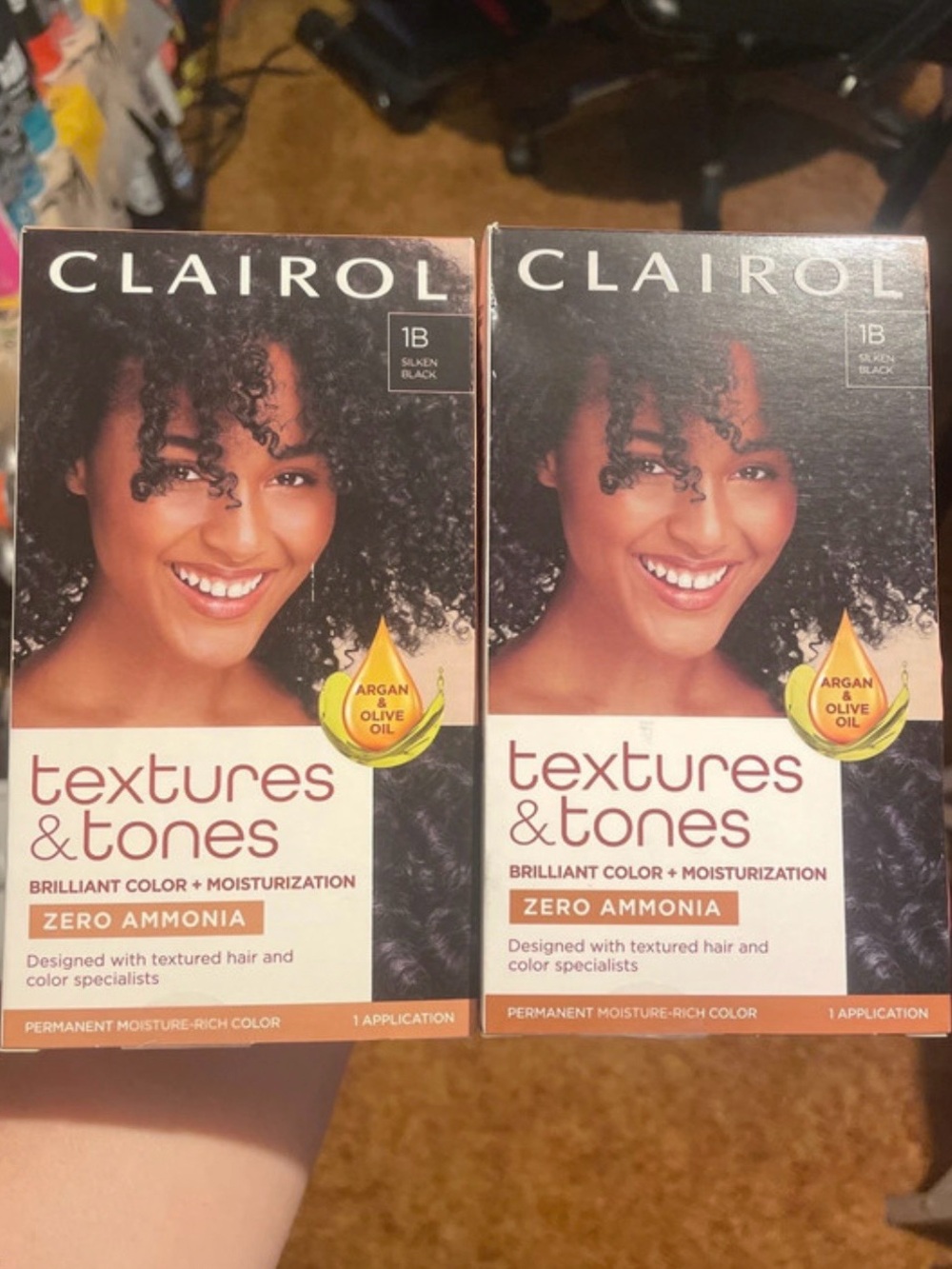Clairol Textures & Tones Permanent Hair Color — Silken Black (1B)